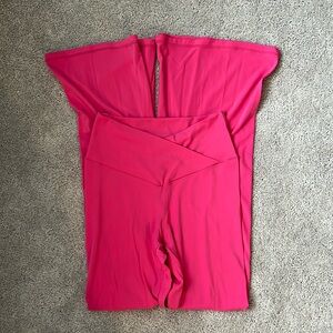 Aerie Offline Flare Legging Hot Pink